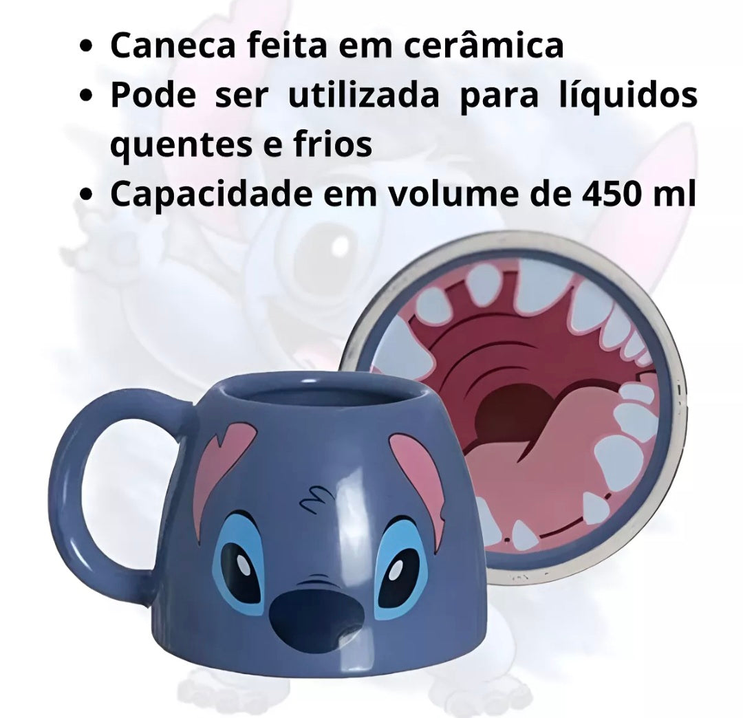 Caneca Stitch Ornamental - 450ml