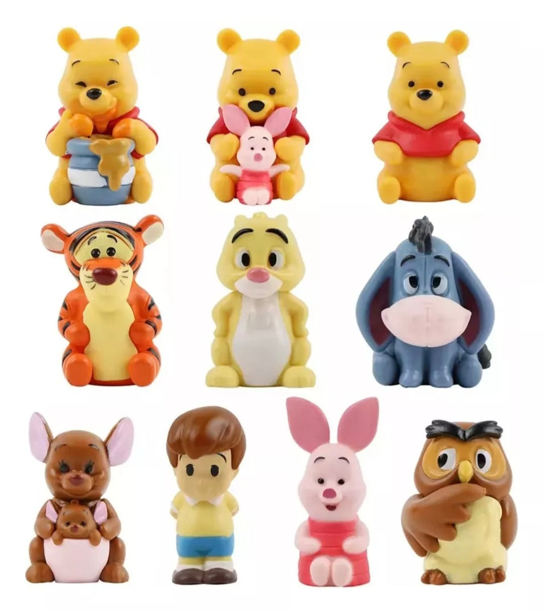 Kit 10 Bonecos Ursinho Pooh - Coleção