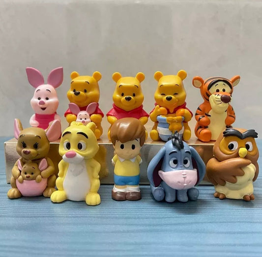 Kit 10 Bonecos Ursinho Pooh - Coleção
