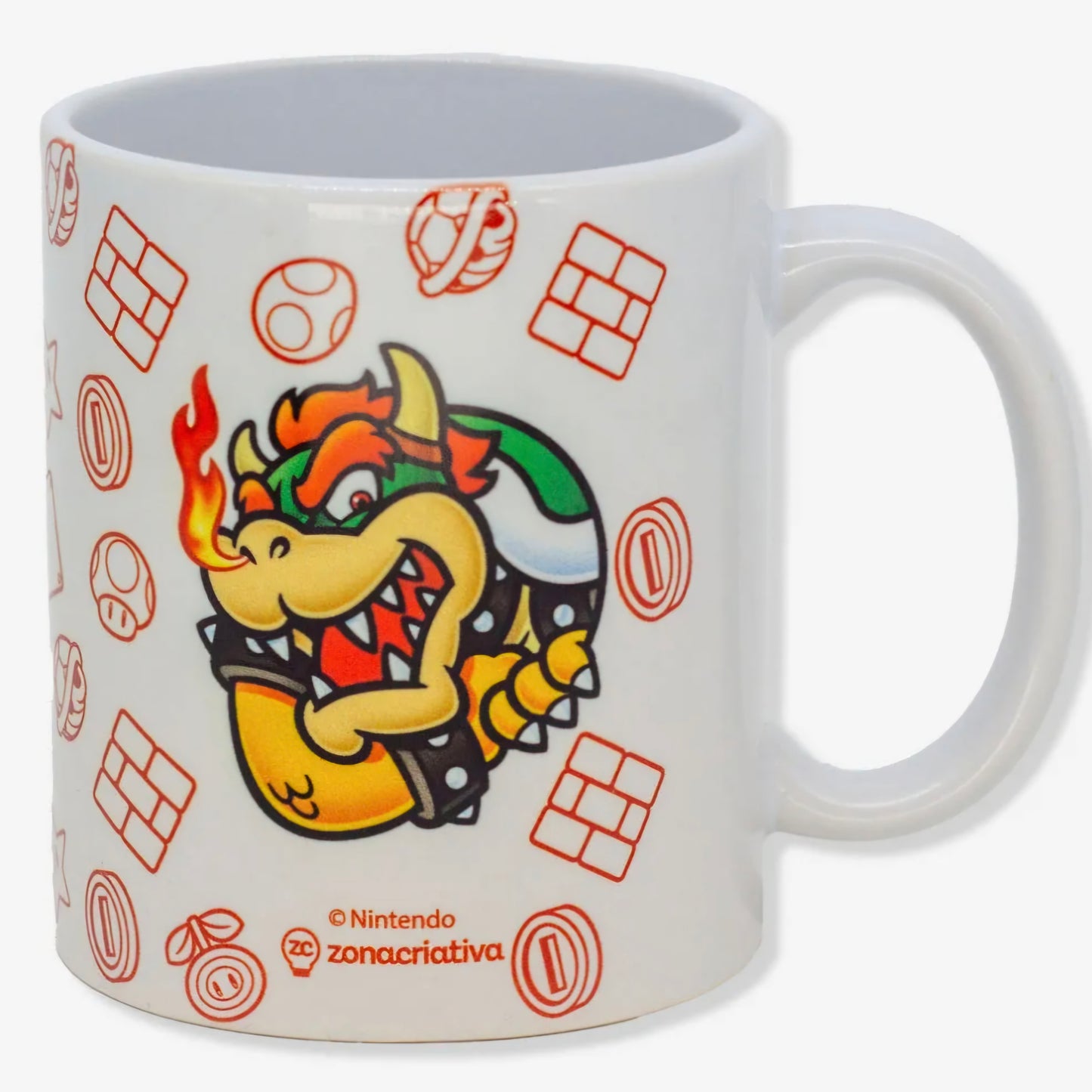 Caneca Super Mario e Bowser