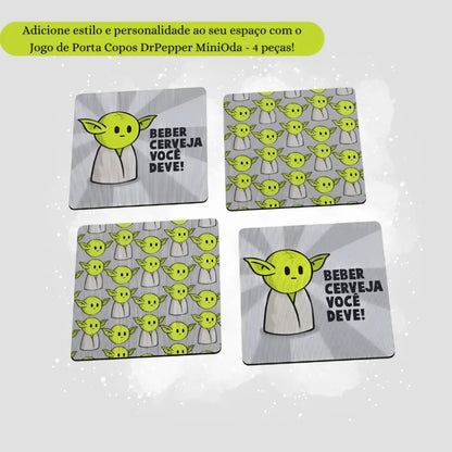 Jogo de Porta Copos Star Wars Yoda - 4 peças